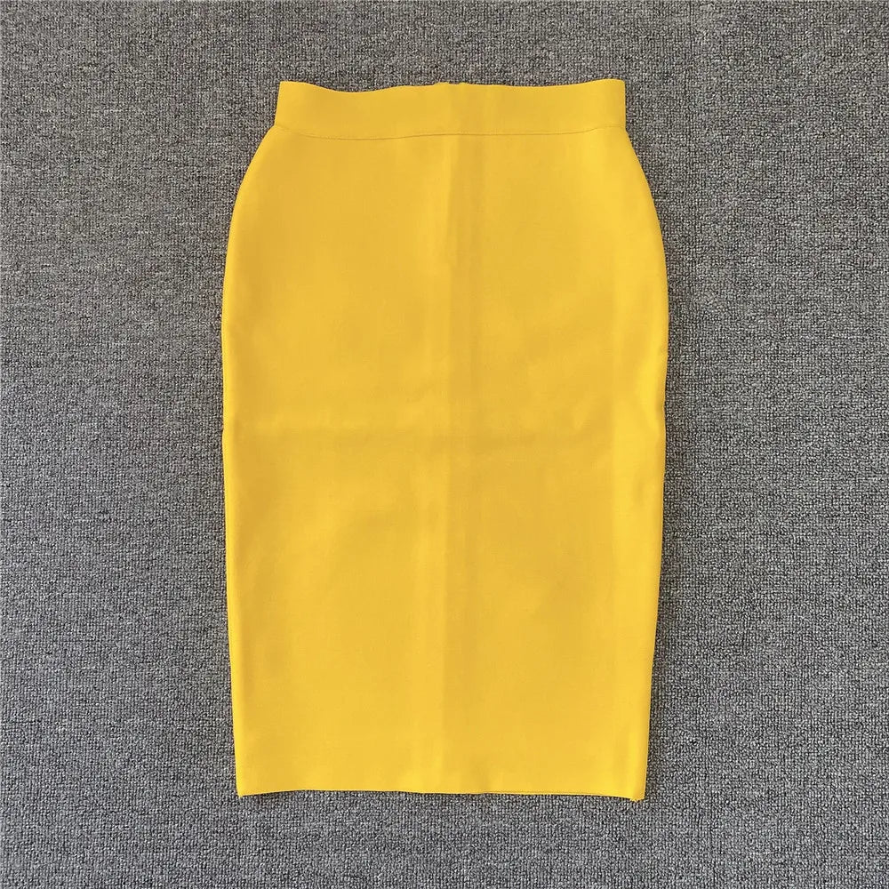 Frauen Neue Rayon Bandage Rock Elegante Bleistiftrock Berühmte Sexy Club Party Kleidung Vintage Vestios