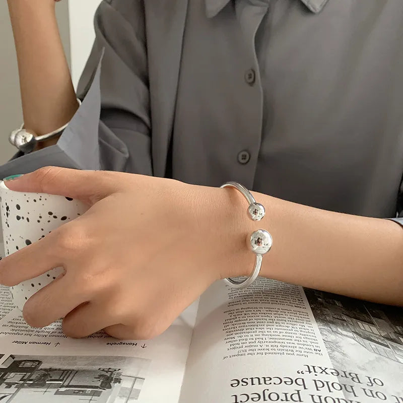 925 Sterling Silver Zwei Ball Armband | Shop Nory