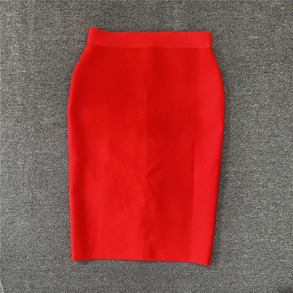 Frauen Neue Rayon Bandage Rock Elegante Bleistiftrock Berühmte Sexy Club Party Kleidung Vintage Vestios