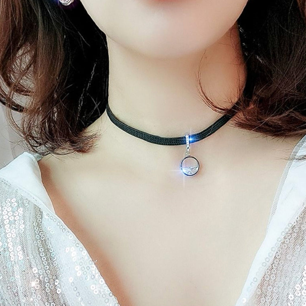 Halb-Zirkon-Geometrischer Anhänger Choker | Shop Nory