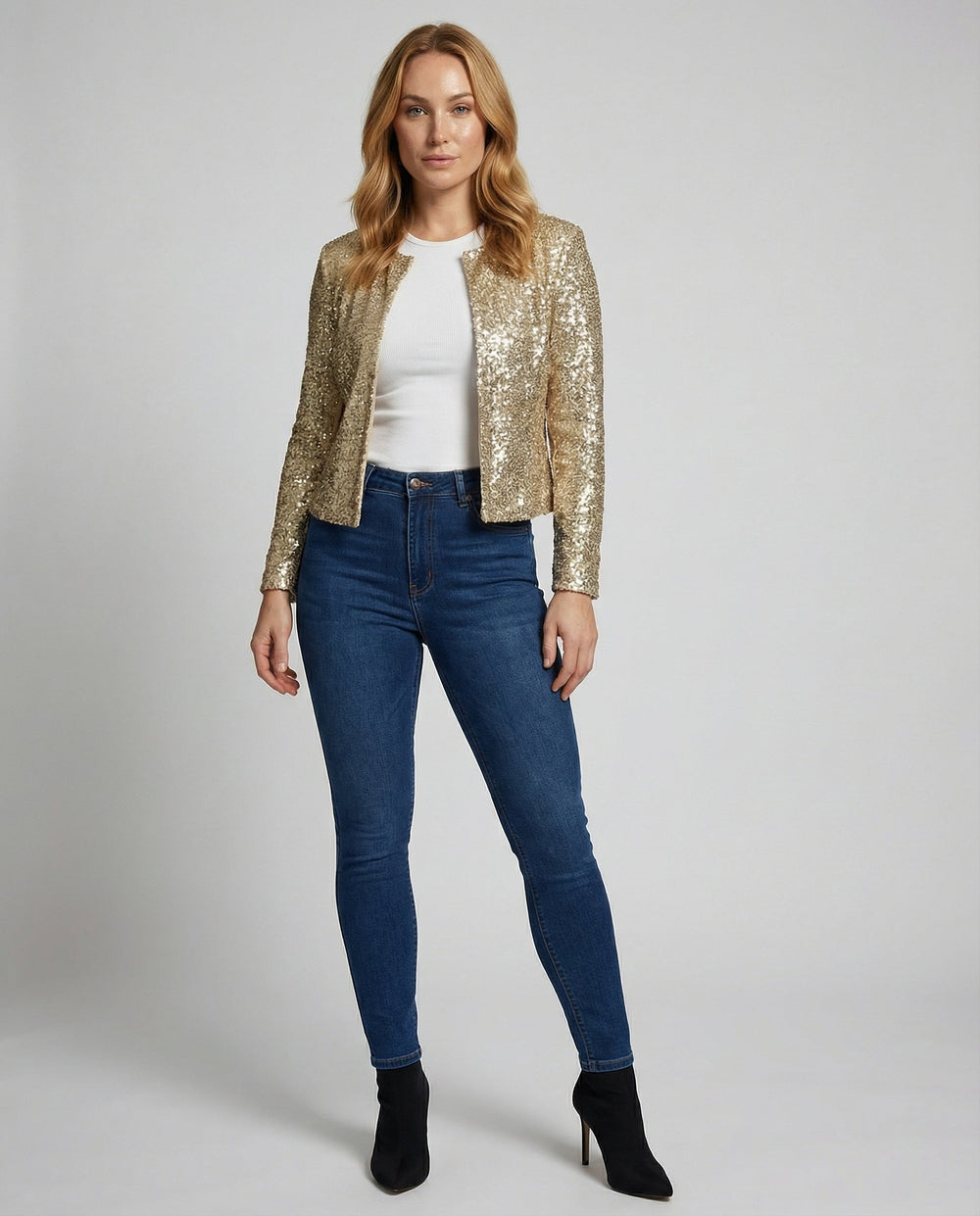 Elegante Glitzerjacke Damen Abend