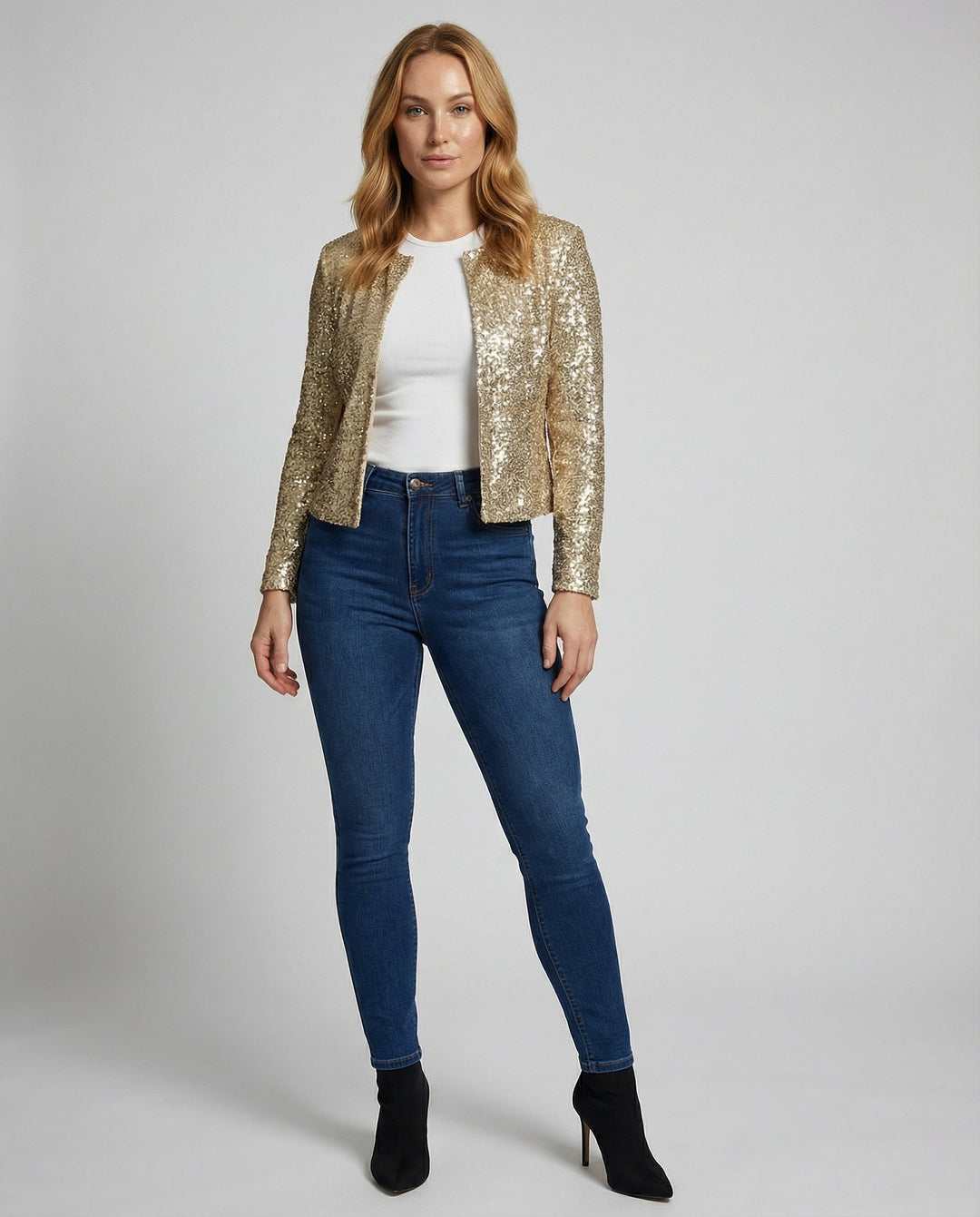Elegante Glitzerjacke Damen Abend