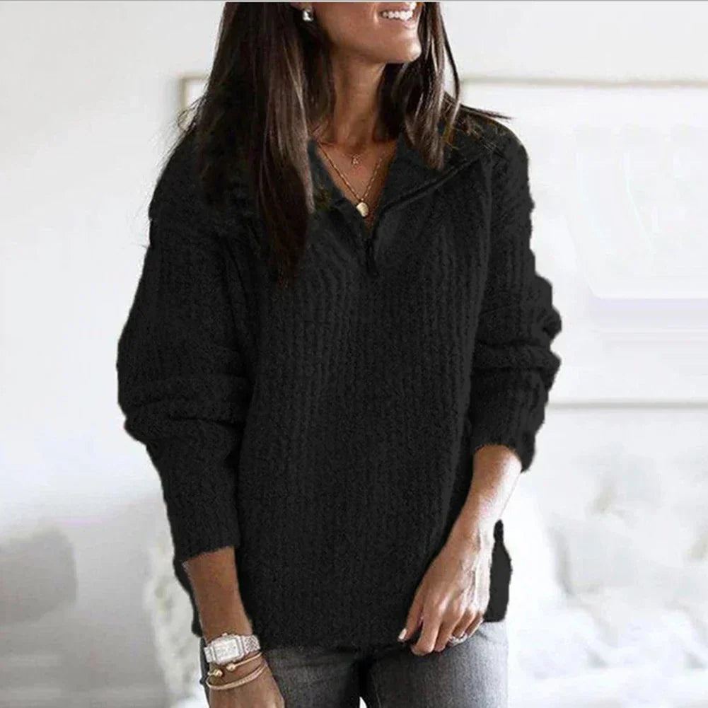 Reißverschluss-Pullover für Damen