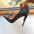 Iris | Silberne Spikes Stiletto Heels