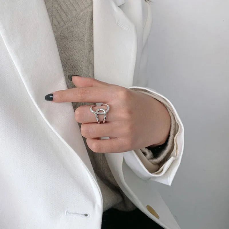 Klassische geometrische geknotete Ringe | Shop Nory