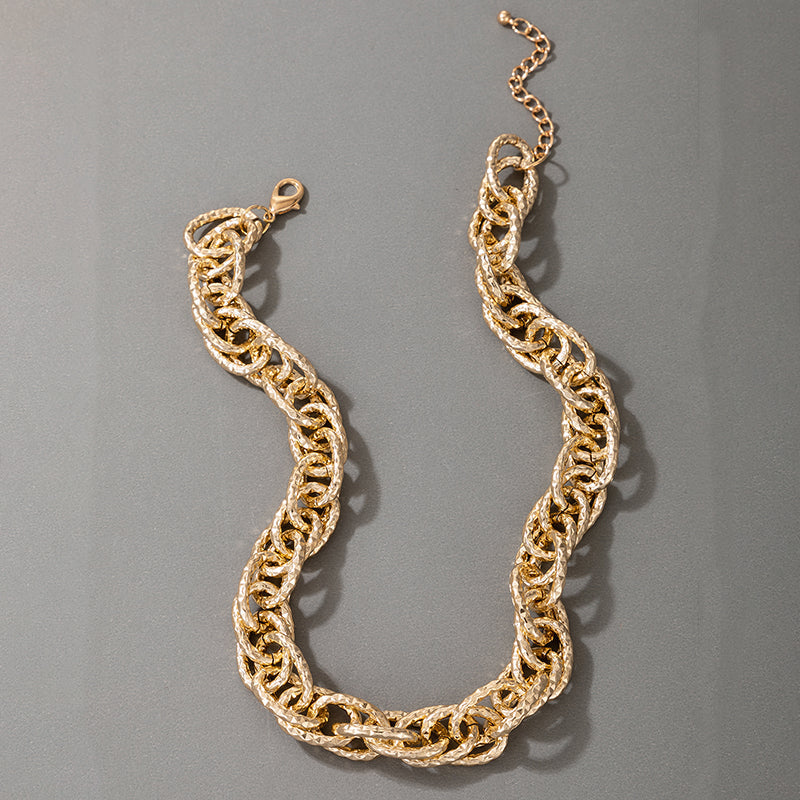 Damen Luxus Dicke Kette Chunky Kreis Link Choker Halskette | Shop Nory