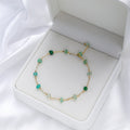 EmeraldBand I Armband mit grünen Steinen für Frauen | Shop Nory
