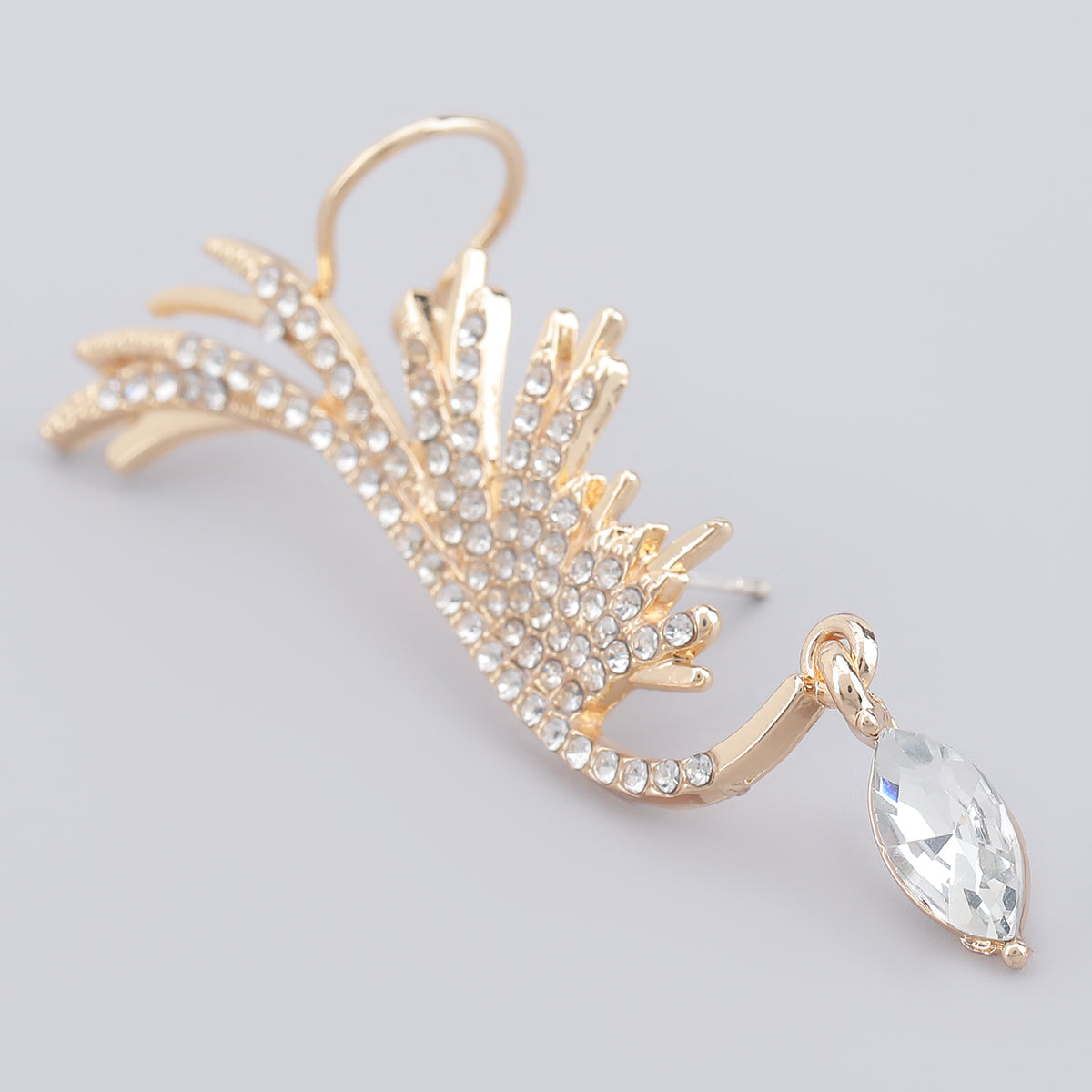Engel Flügel Strass Hängehörnchen Kristall Ohr Cuff Krabbelohrringe | Shop Nory