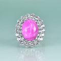 Art-Deco-Rubinring Replik des Prinzessin-Diana-Rings | Shop Nory