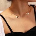 Gold Butterfly Star Anhänger Choker Halskette | Shop Nory