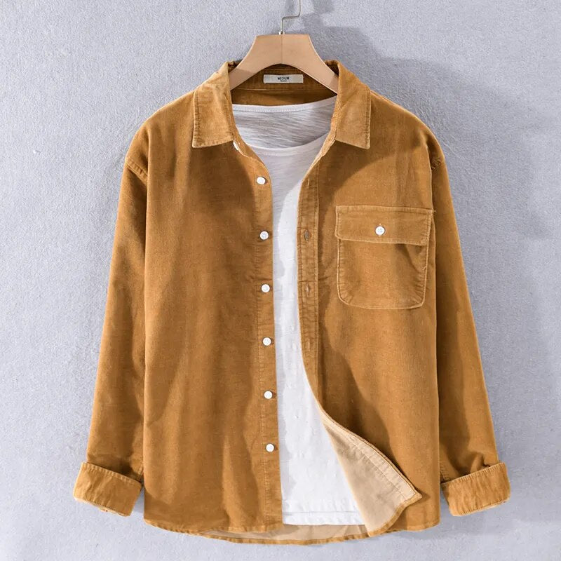 Langarm Overshirt Aus Weichem Denim