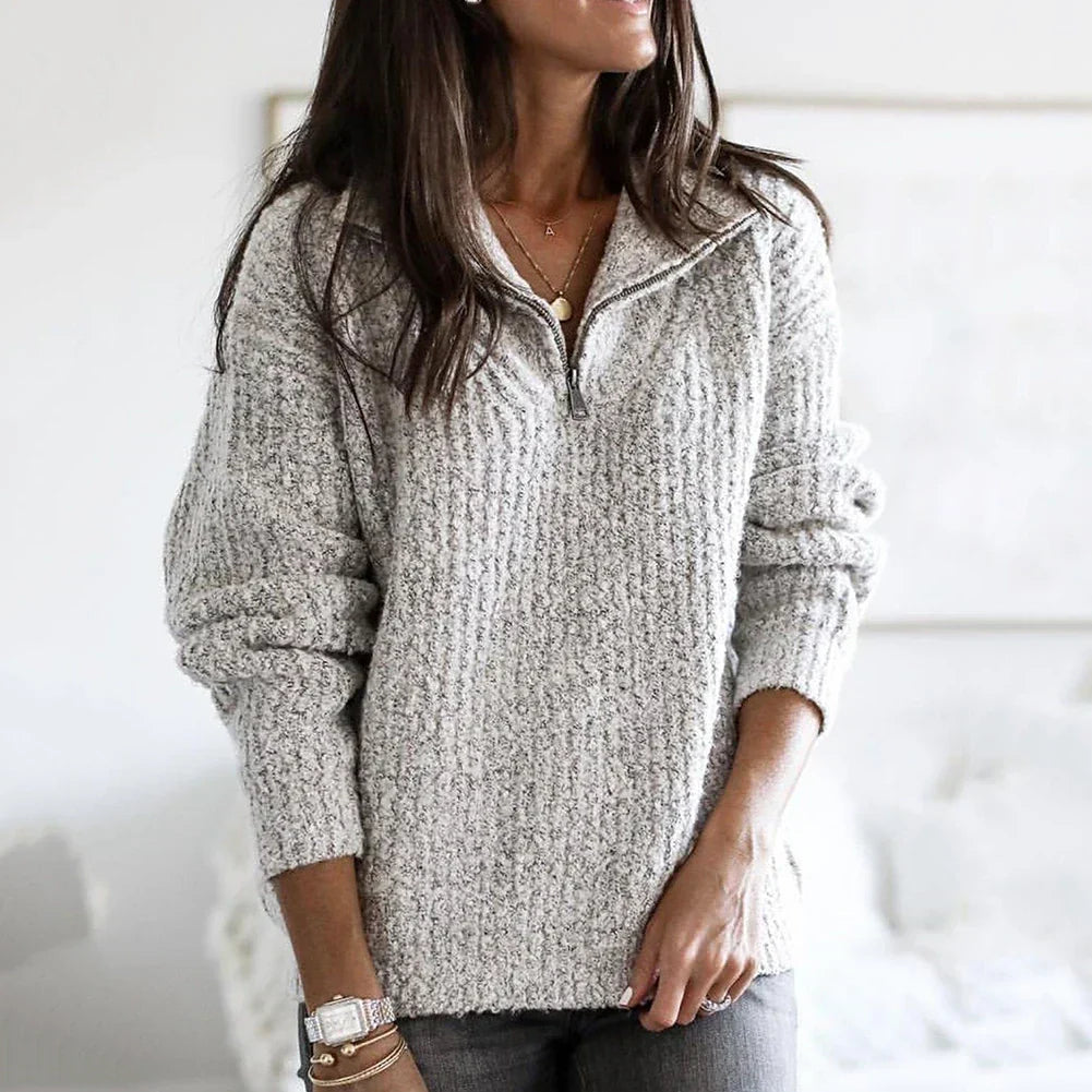 Reißverschluss-Pullover für Damen