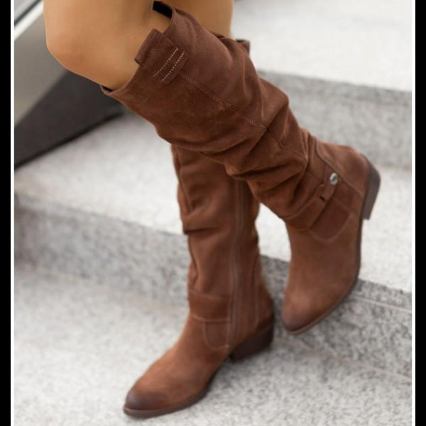 ShopNory | Warme Wildlederstiefel - Gemütliche Winterschuhe