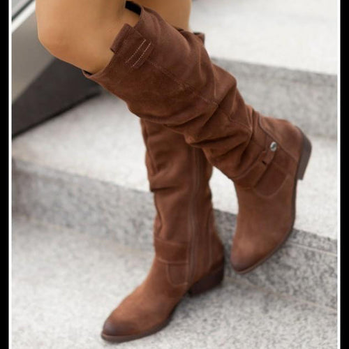 ShopNory | Warme Wildlederstiefel - Gemütliche Winterschuhe