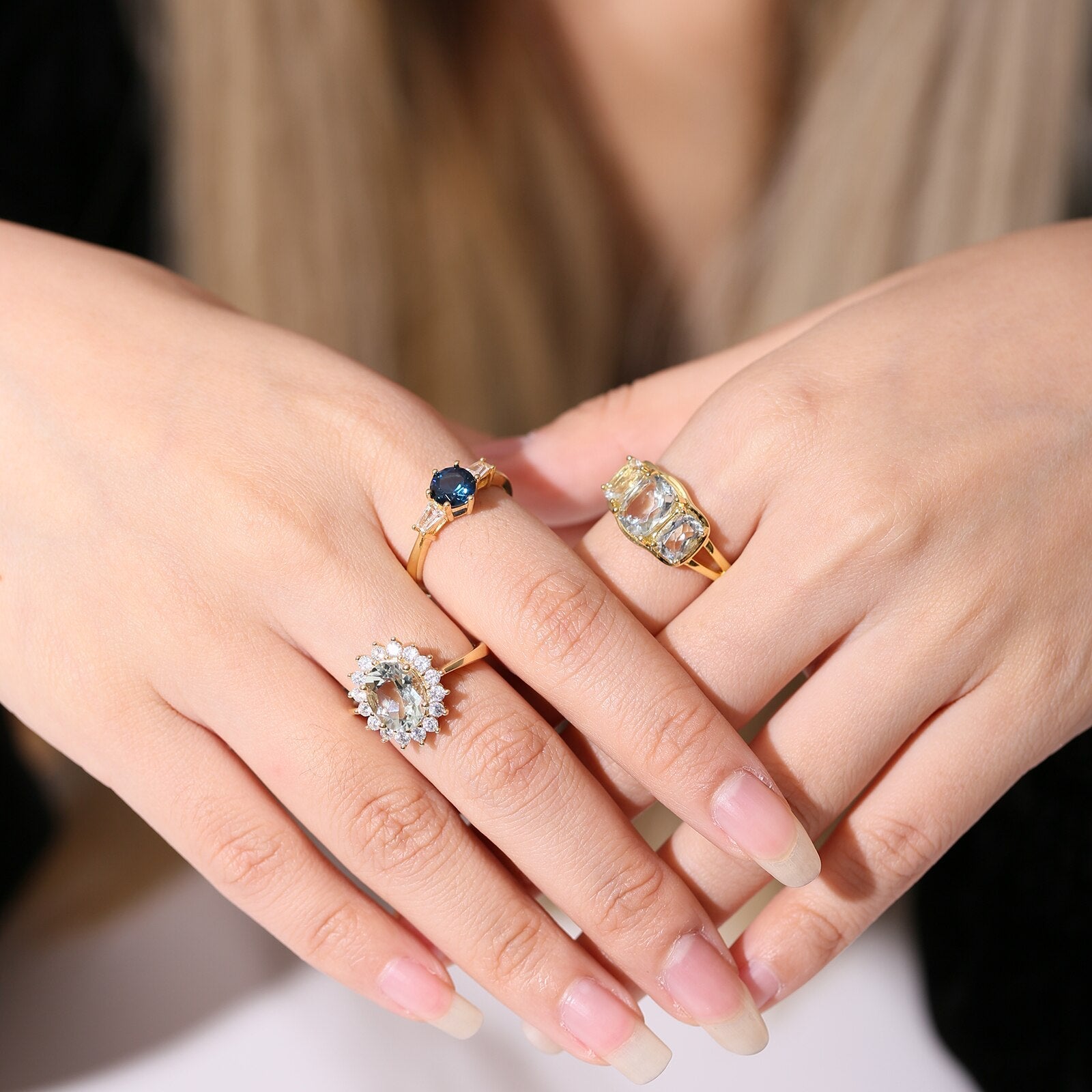Prinzessin Diana Ring mit natürlichem grünen Amethyst | Shop Nory