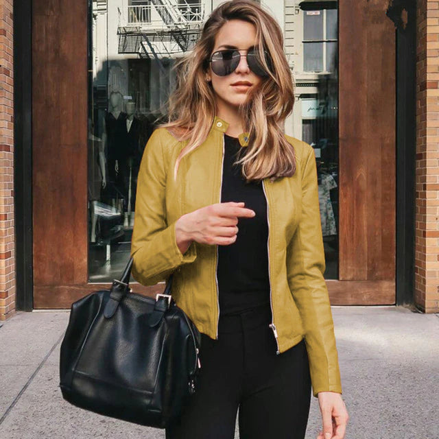 Elegante Lederjacke - Zeitloser Stil