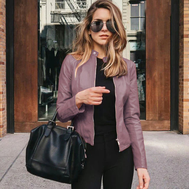 Elegante Lederjacke - Zeitloser Stil
