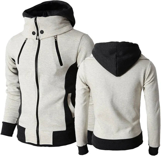 Herrenpullover mit Reißverschlussdetail