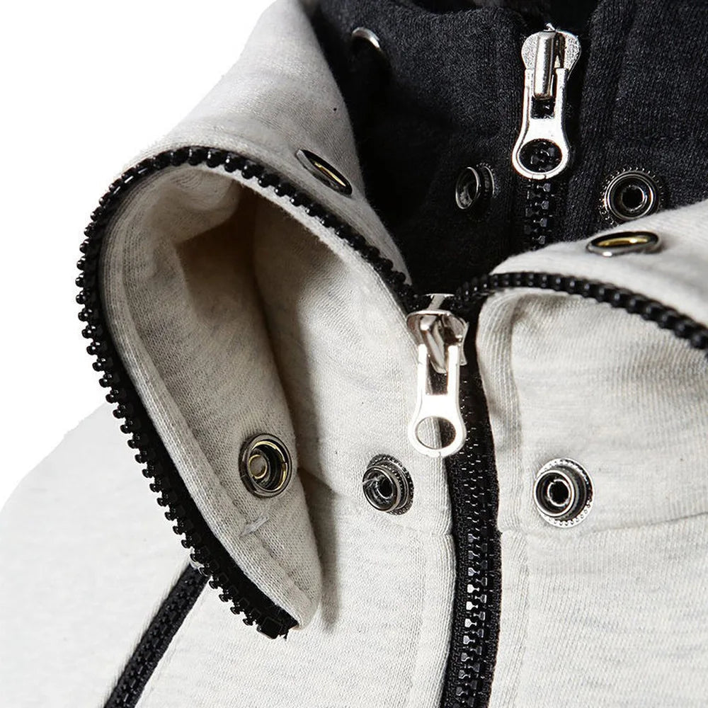 Herrenpullover mit Reißverschlussdetail