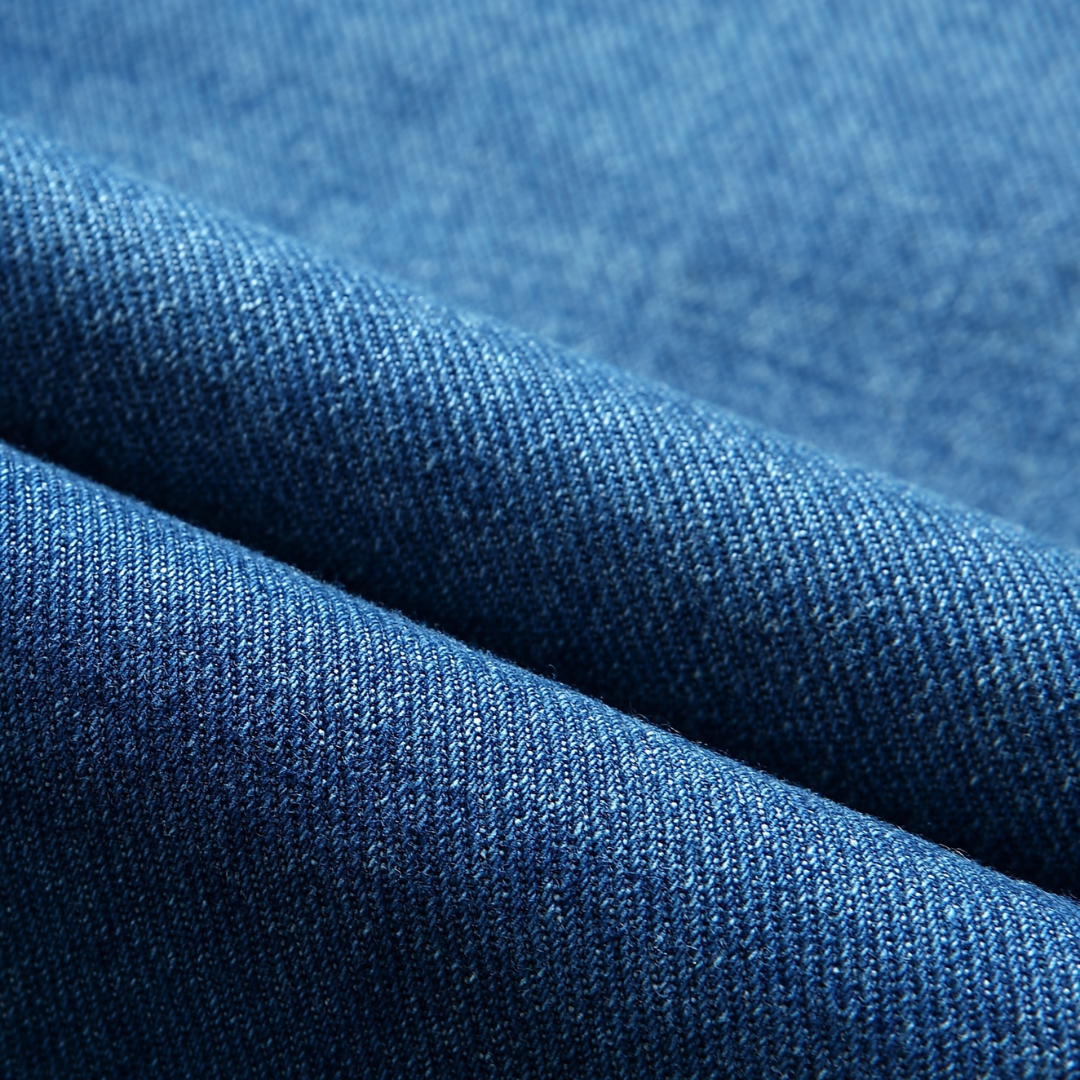 Jeansblazer Im Denim-Stil mit Einreihigem Knopfverschluss
