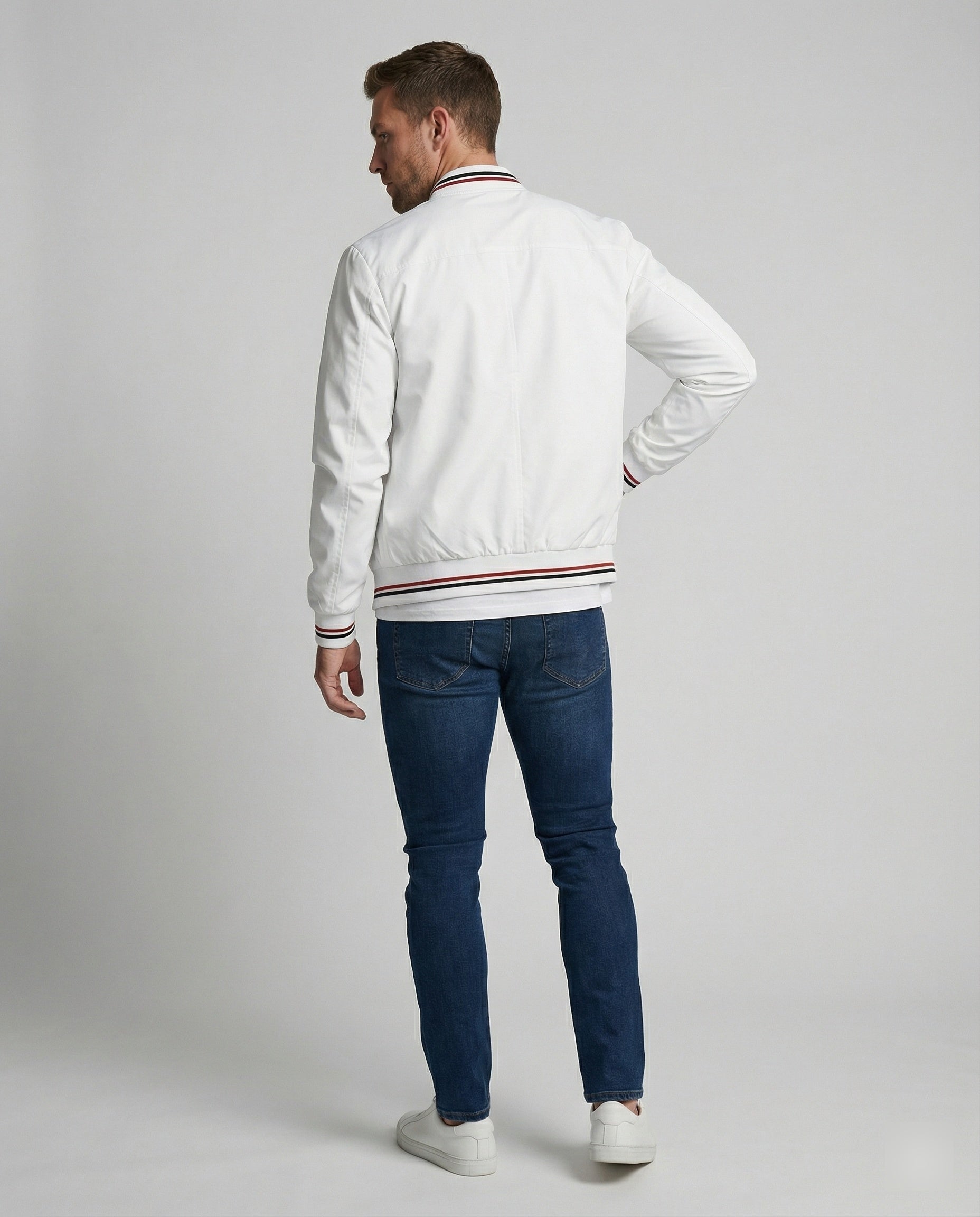 Herren Lässige Übergangsjacke mit Wasserabweisender Oberfläche & Stehkragen | ShopNory