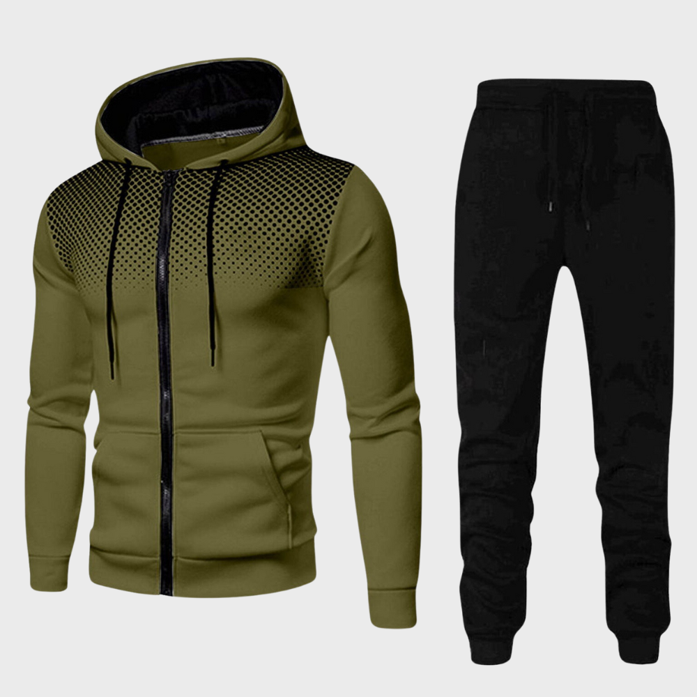 Trainingsanzug Set mit Kapuzenjacke und Reißverschluss