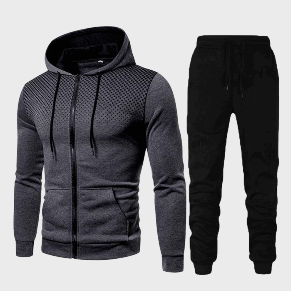 Trainingsanzug Set mit Kapuzenjacke und Reißverschluss
