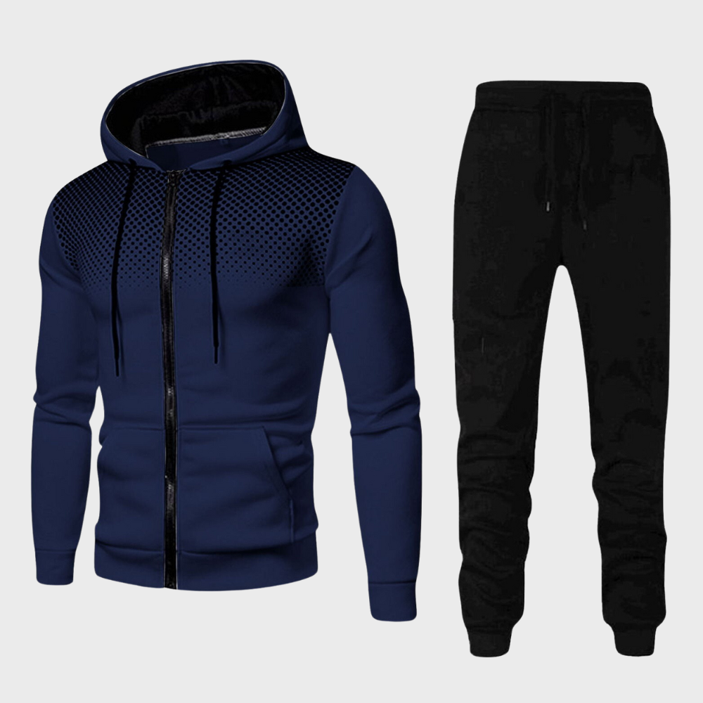 Trainingsanzug Set mit Kapuzenjacke und Reißverschluss