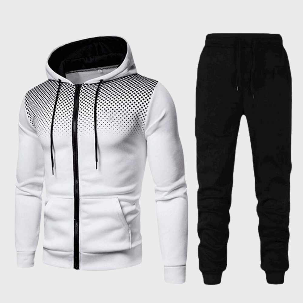 Trainingsanzug Set mit Kapuzenjacke und Reißverschluss