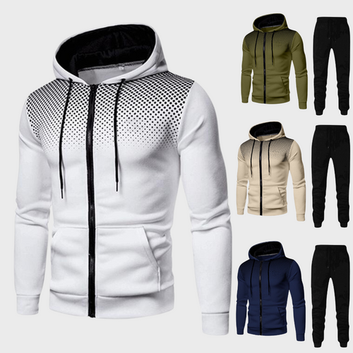Trainingsanzug Set mit Kapuzenjacke und Reißverschluss