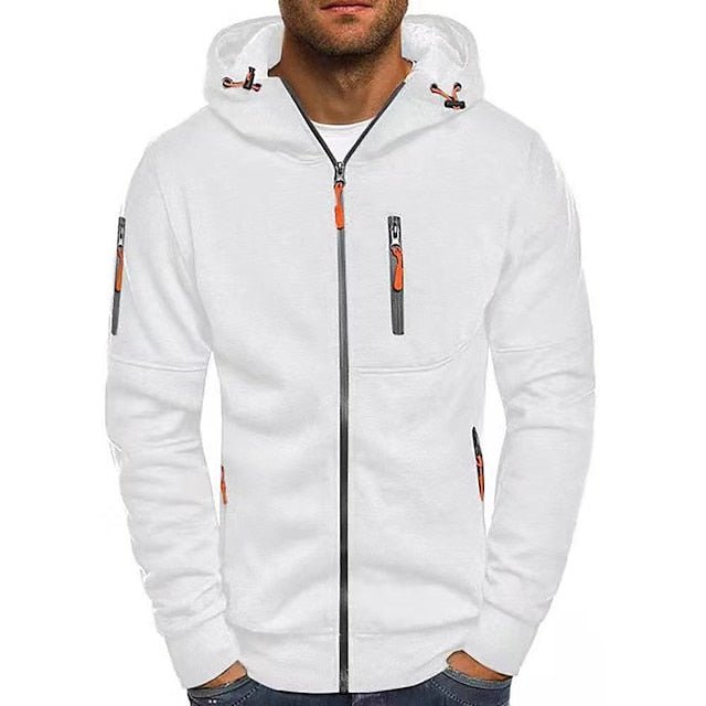 Leichte Herren Kapuzenjacke mit Reißverschluss