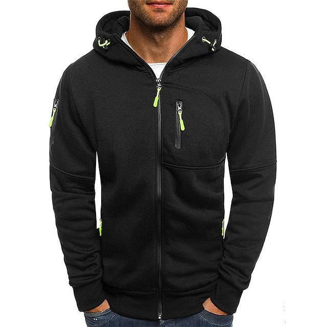 Leichte Herren Kapuzenjacke mit Reißverschluss
