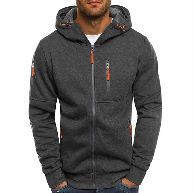 Leichte Herren Kapuzenjacke mit Reißverschluss