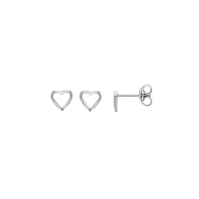 Herzen Ohrstecker aus Silber - Herzohrringe | Shop Nory