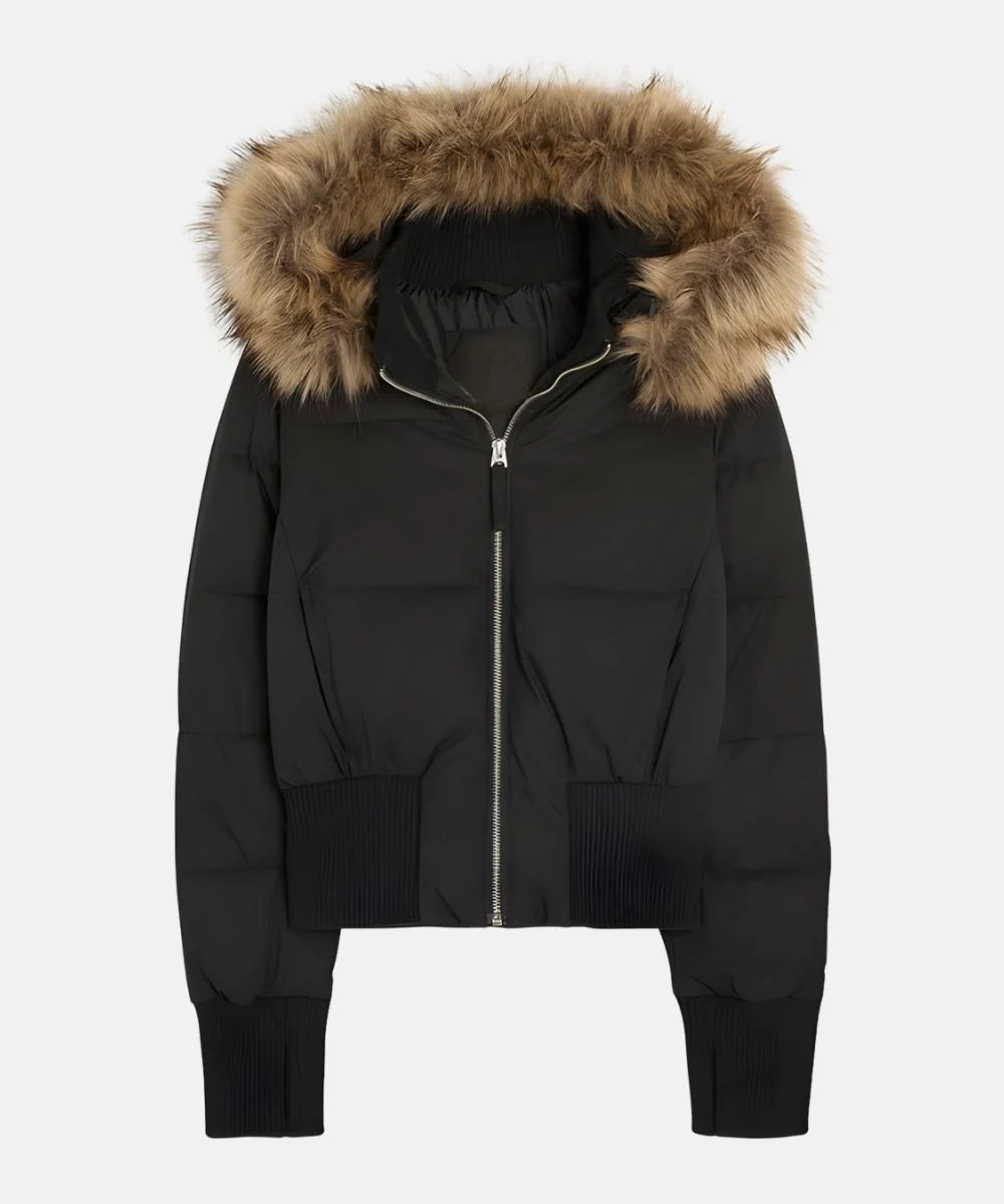 Damen Gesteppt Winterjacke mit Warm & Abnehmbarer Kapuze | ShopNory