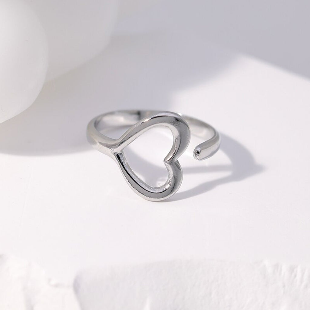 Ästhetischer Edelstahl Herzring | Shop Nory