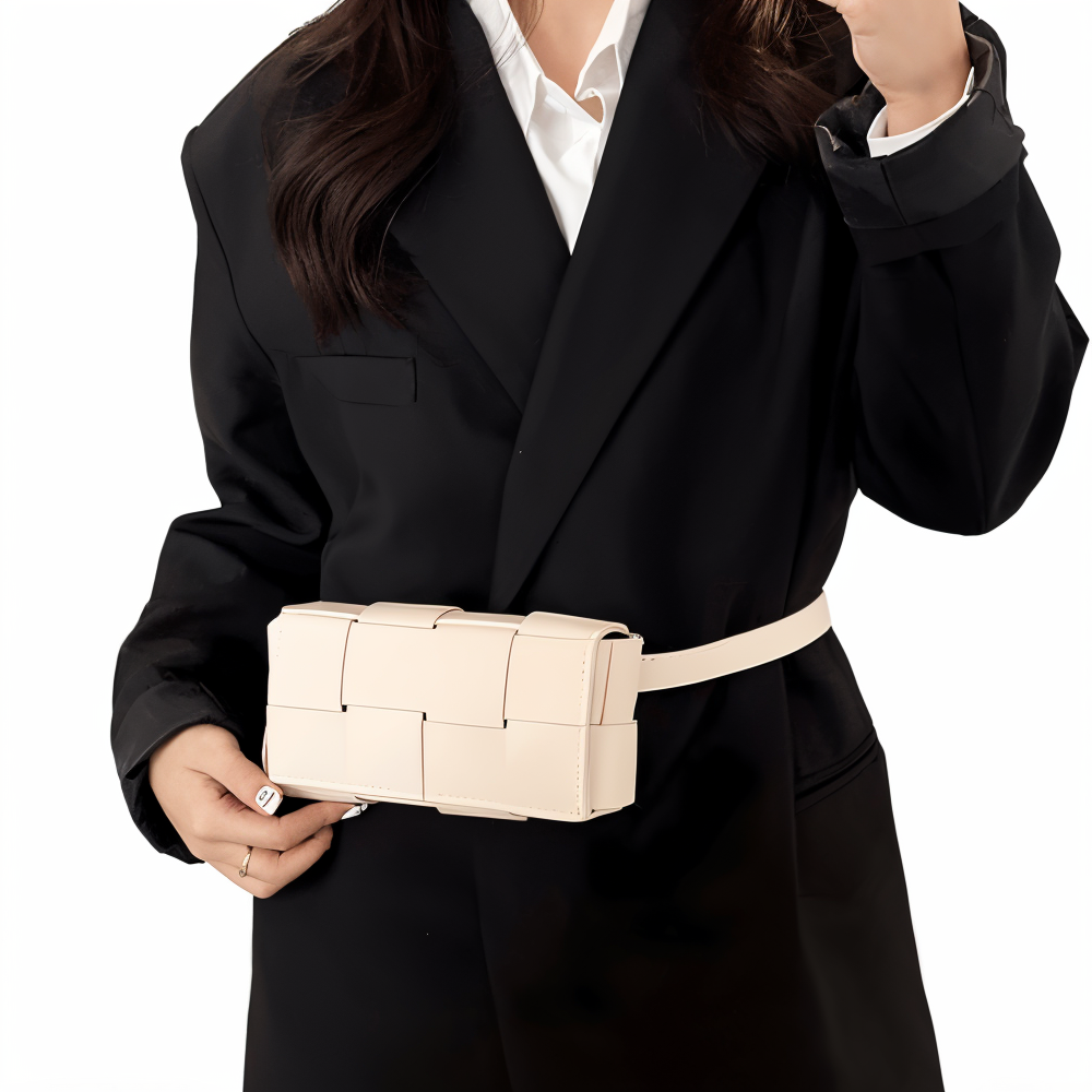 GShopnorylockte Umhängetasche Vegan Leder Damen Geflochtene Tasche Frauen