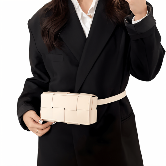 GShopnorylockte Umhängetasche Vegan Leder Damen Geflochtene Tasche Frauen