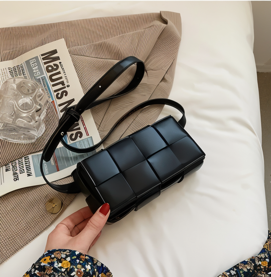 GShopnorylockte Umhängetasche Vegan Leder Damen Geflochtene Tasche Frauen