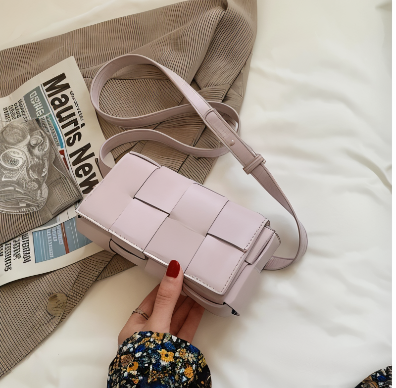 GShopnorylockte Umhängetasche Vegan Leder Damen Geflochtene Tasche Frauen