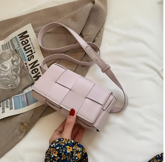 GShopnorylockte Umhängetasche Vegan Leder Damen Geflochtene Tasche Frauen