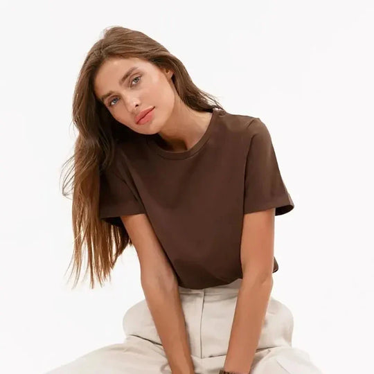 Damen-T-Shirt Aus 100% Baumwolle