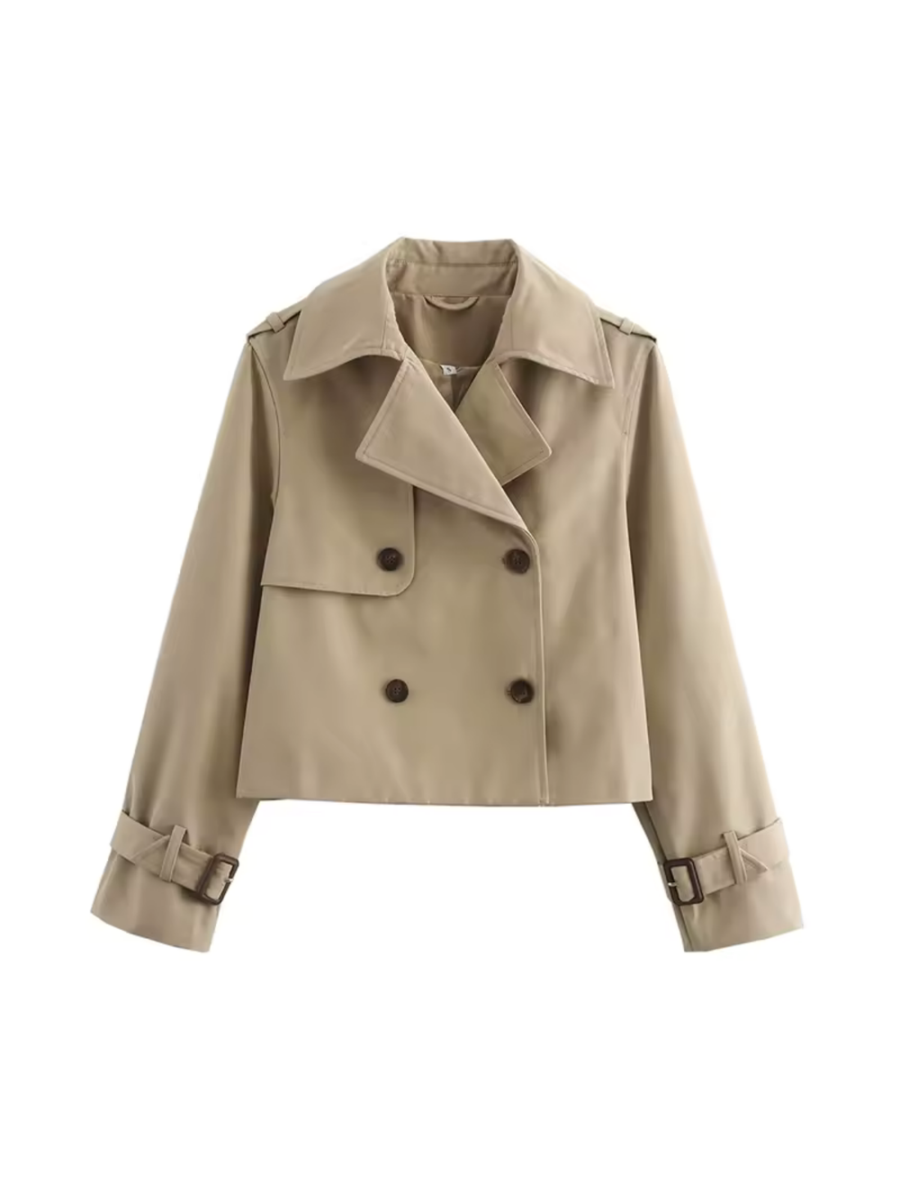 Damen Wasserdichter Trenchcoat Mit Gürtel Manschetten und Reverskragen