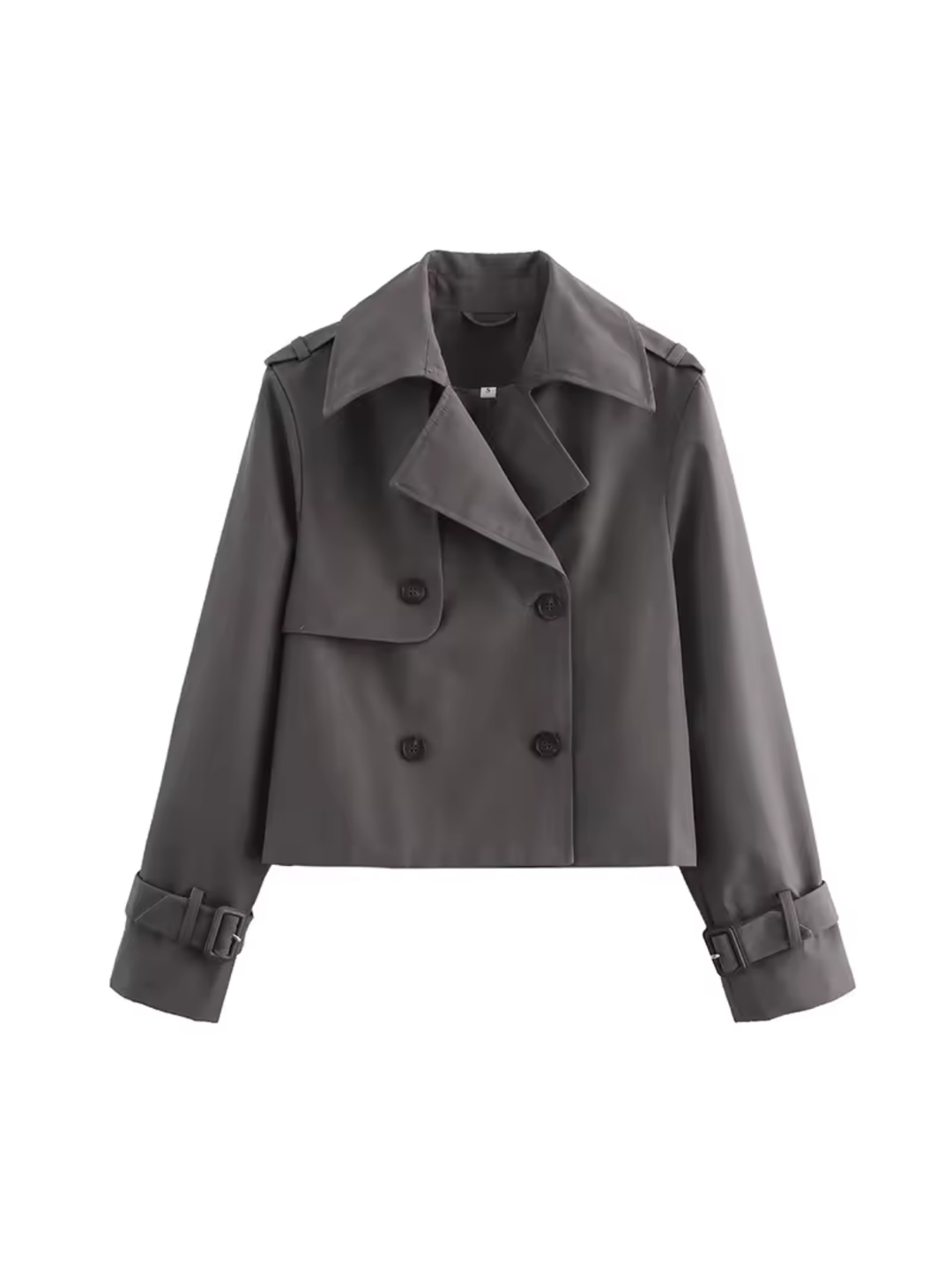 Damen Wasserdichter Trenchcoat Mit Gürtel Manschetten und Reverskragen