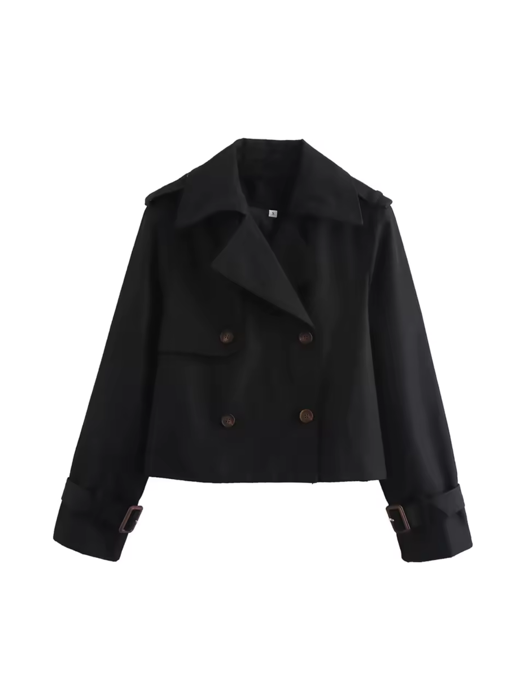 Damen Wasserdichter Trenchcoat Mit Gürtel Manschetten und Reverskragen