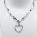Silver Gothic Barbed Wire Heart Necklace | Shop Nory
