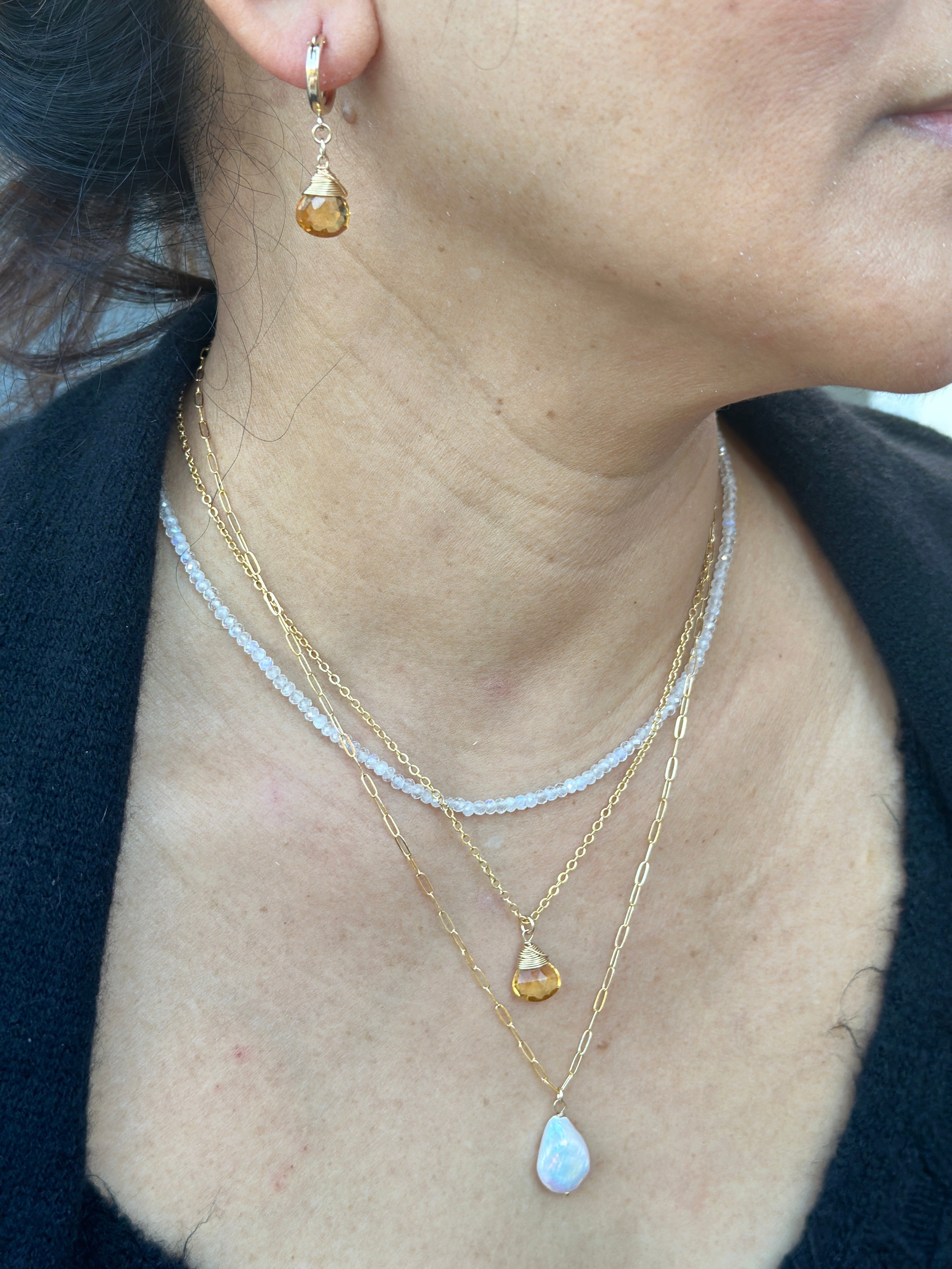 Citrin Zodiac/Geburtsstein Halskette | Shop Nory