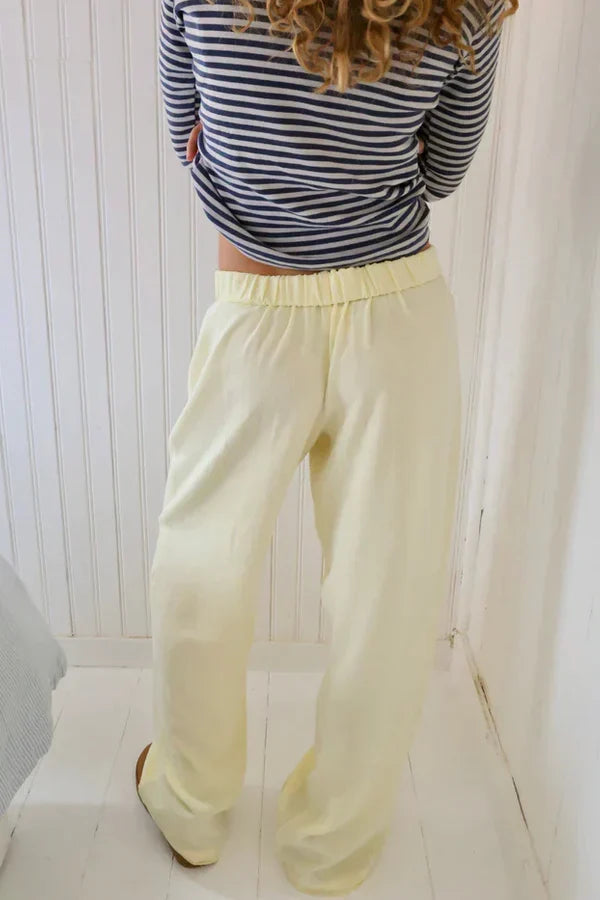 Loose fit Gestreift Elastisch Taille Hose