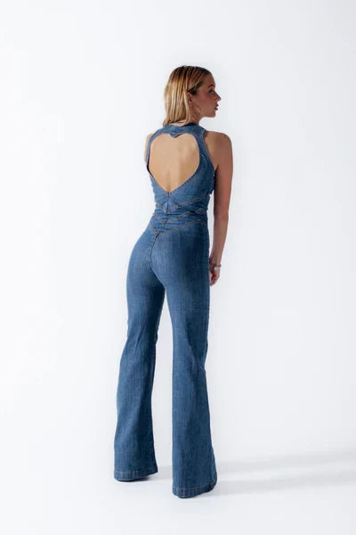 Hollywood Herz Ausschnitt Bodycon Jumpsuit – Stilvoll und Figurschmeichelnd