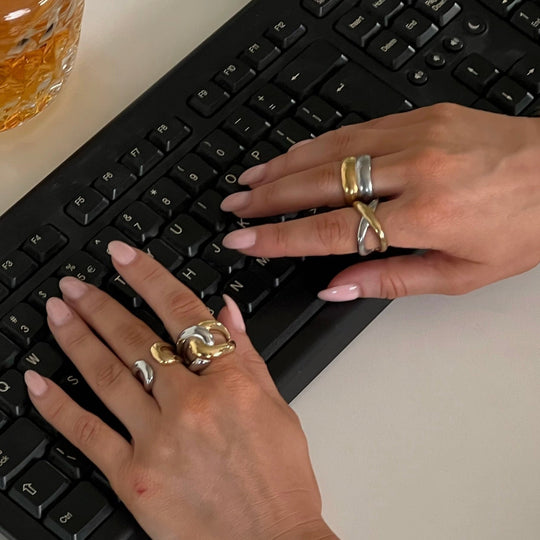 Bicolor Ringe Set | Shop Nory